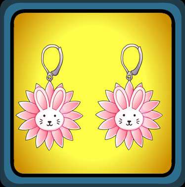 Rabbit Flower Earring