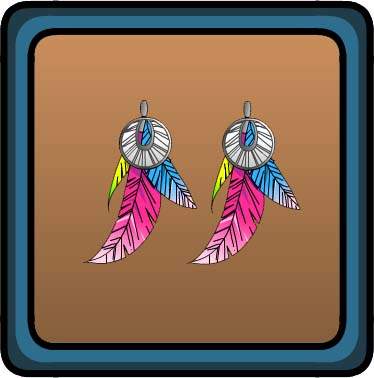 Rainbow Flamingo Feather Earrings