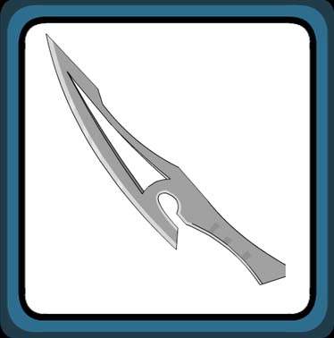 No Handle Silver Knife