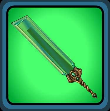 S6 Green Crystal Broadsword S6 Green Crystal Broadsword